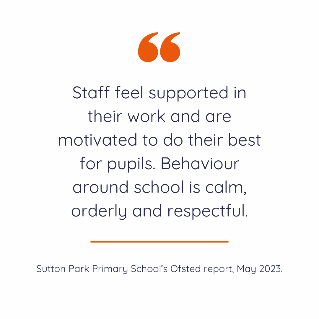Quote from Sutton Park Primary's Ofsted report